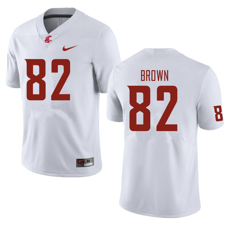 Washington State Cougars #82 Travion Brown Football Jerseys Sale-White